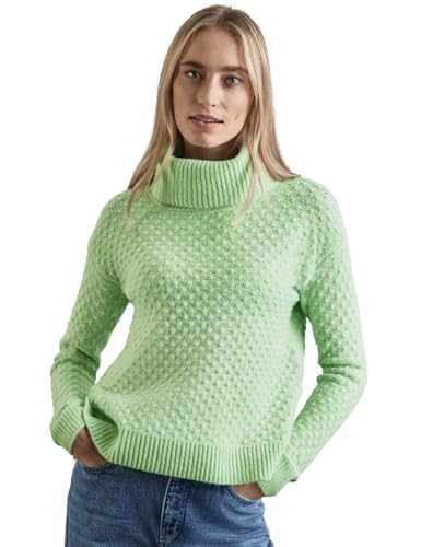 STREET ONE Damen A303046 Strukturpullover,Grün, 46 von STREET ONE