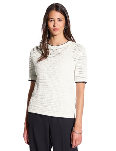 STREET ONE Damen A303244 Pullover mit Lochmuster, Off White, 38 STREET ONE Damen A303244 Pullover mit Lochmuster, Off White, 38 von STREET ONE