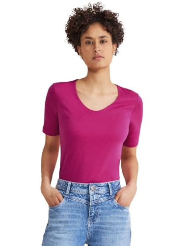 STREET ONE Damen A317665 Basic Kurzarmshirt, Magnolia pink, 46 von Street One