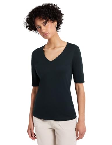 STREET ONE Damen A317665 Basic Kurzarmshirt, Pine Grove Green, 38 STREET ONE Damen A317665 Basic Kurzarmshirt, Pine Grove Green, 38 von Street One
