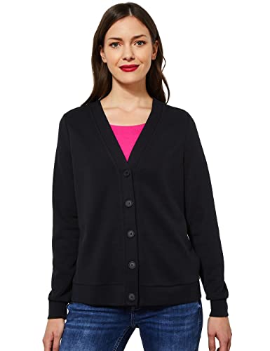 STREET ONE Damen A318807 Cardigan, Black, 40 von Street One