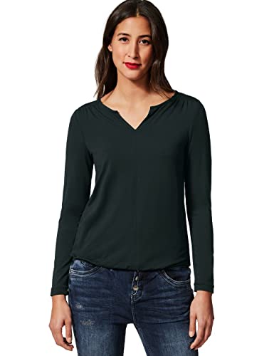STREET ONE Damen A318889 Langarmshirt, deep Clary Mint, 40 von STREET ONE