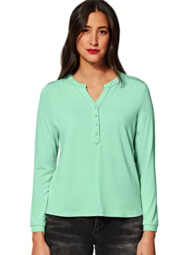 STREET ONE Damen A318898 Langarmshirt, Clary Mint, 36 von Street One