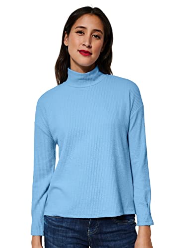 STREET ONE Damen A318990 Langarmshirt, Sublime Blue, 42 von STREET ONE