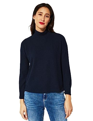 STREET ONE Damen A318990 Langarmshirt, deep Blue, 36 von Street One