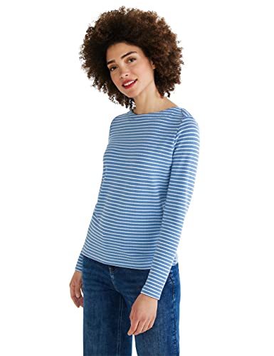 STREET ONE Damen A319171 Langarmshirt, Bay Blue, 34 von Street One