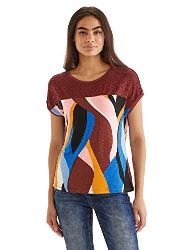 STREET ONE Damen A320006 Spitzenshirt, Foxy Red, 42 EU von Street One