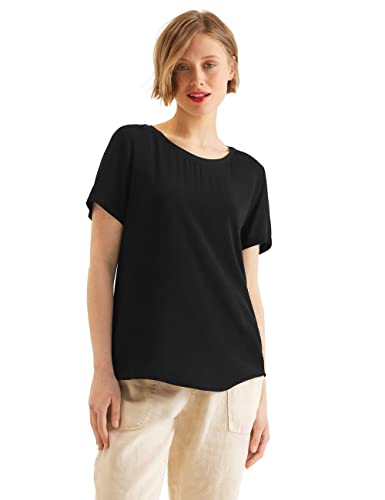 STREET ONE Damen A320020 Kurzarmshirt, Schwarz, 38 EU von STREET ONE
