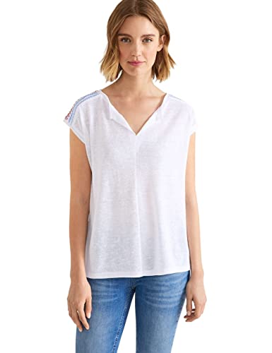 STREET ONE Damen A320025 Sommershirt, Weiß, 38 EU von Street One