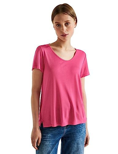 STREET ONE Damen A320124 T-Shirt Sommershirt, Berry Rose, 36 von Street One