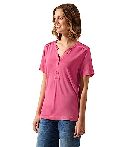 STREET ONE Damen A320132 Kurzarmshirt, Berry Rose, 34 EU von Street One