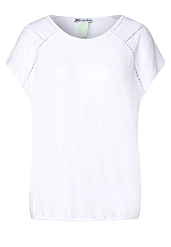 STREET ONE Damen A320146 Sommershirt, Weiß, 38 EU von Street One