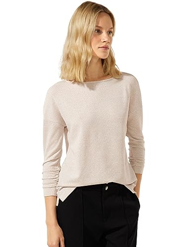 STREET ONE Damen A320357 T-Shirt 3/4 Arm, Legend Brown Melange, 42 von Street One