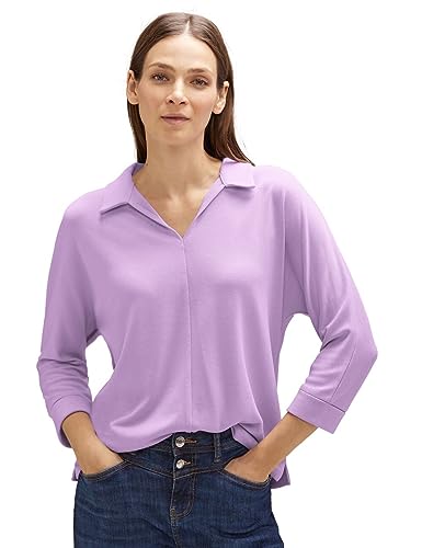 STREET ONE Damen A320430 Poloshirt, Soft Pure Lilac, 38 von Street One