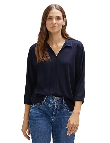 STREET ONE Damen A320430 Poloshirt, deep Blue, 38 von Street One