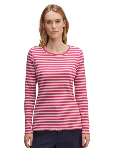 STREET ONE Damen Langarmshirt Gestreift, cozy pink, 42 von Street One