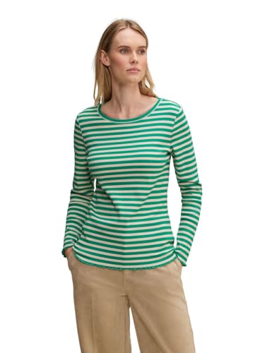 STREET ONE Damen Langarmshirt Gestreift, fresh spring green, 46 von Street One