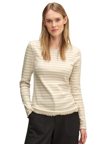 STREET ONE Damen Langarmshirt Gestreift, spring sand, 40 von Street One