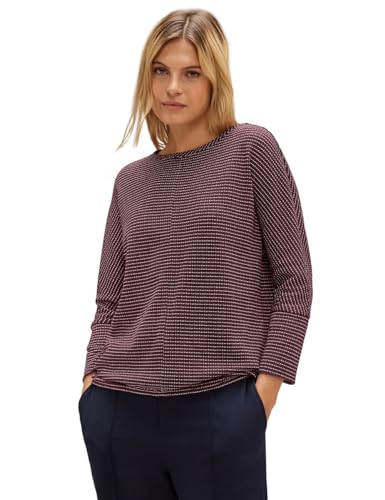 STREET ONE Damen A320565 T-Shirt 3/4 Arm, plummy Wine, 34 von Street One