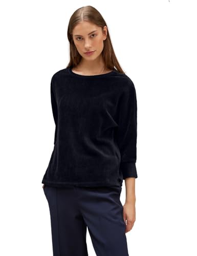 STREET ONE Damen A320570 Cord T-Shirt 3/4 Arm, deep Blue, 34 von Street One