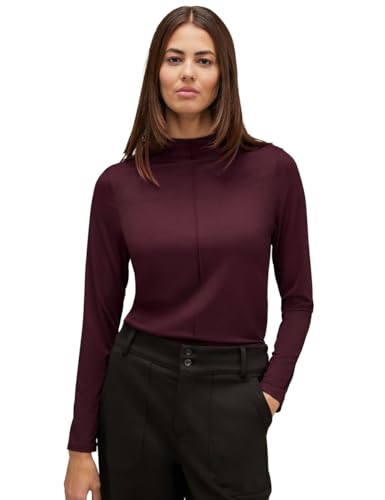 STREET ONE Damen A320574 Langarmshirt, plummy Wine, 34 von Street One