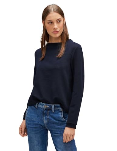 STREET ONE Damen A320576 Langarmshirt, deep Blue, 40 von STREET ONE