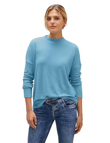 STREET ONE Damen A320577 Langarmshirt, Light Aquamarine Blue Mel, 42 von Street One