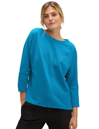 STREET ONE Damen A320581 T-Shirt 3/4 Arm, Aquamarine Blue, 36 von Street One