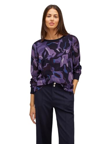 STREET ONE Damen A320588 Chiffon Langarmshirt Bedruckt, Lupine Lilac, 36 von Street One