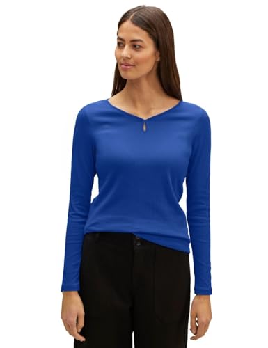 STREET ONE Damen A320594 Langarmshirt, Fresh Intense Gentle Blue, 42 von Street One