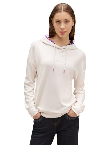 STREET ONE Damen A320706 Langarmshirt Hoodie, Lucid White, 38 von Street One