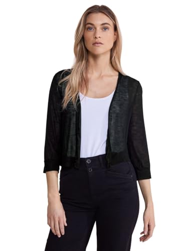 STREET ONE Damen A321271 Bolero Strickjacke, Black, 36 von Street One