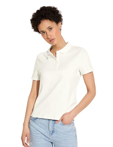 STREET ONE Damen A321272 Poloshirt, Off White, 36 von Street One