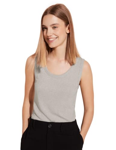 STREET ONE Damen A321280 Glänzendes Top, Smooth Sand beige, 36 von Street One