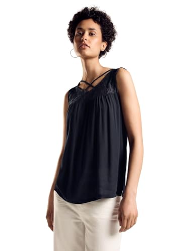 STREET ONE Damen A321623 Top mit Spitze, deep Blue, 36 STREET ONE Damen A321623 Top mit Spitze, deep Blue, 36 von STREET ONE