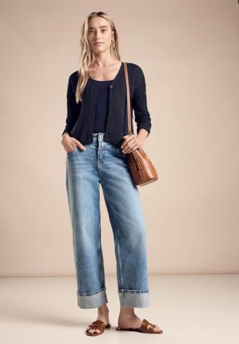 STREET ONE Damen A321672 Leichter Cardigan, Deep Blue, 46 EU von STREET ONE