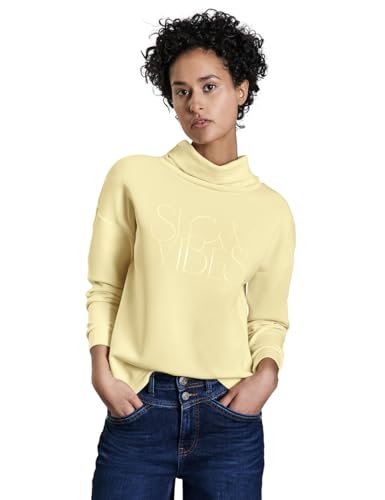 STREET ONE Damen A322520 Silk-Look Shirt Mit Wording, Mellow Yellow, 36 EU STREET ONE Damen A322520 Silk-Look Shirt Mit Wording, Mellow Yellow, 36 EU von Street One