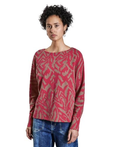 STREET ONE Damen A322597 Two-Tone Jaquard Shirt, Sugar Coral, 46 von STREET ONE