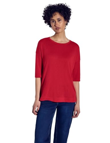 STREET ONE Damen A322691 Leinen-Look Shirt, Glory red, 46 STREET ONE Damen A322691 Leinen-Look Shirt, Glory red, 46 von Street One