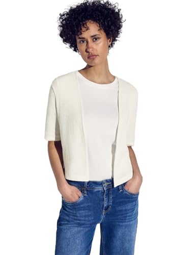STREET ONE Damen A322693 Strick-Look Jacke, Off White, 38 STREET ONE Damen A322693 Strick-Look Jacke, Off White, 38 von Street One