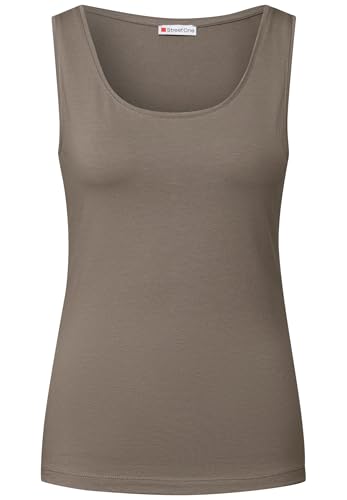 STREET ONE Damen A322896 Basic Top in Unifarbe, Dark Tumbled Beige, 38 STREET ONE Damen A322896 Basic Top in Unifarbe, Dark Tumbled Beige, 38 von Street One