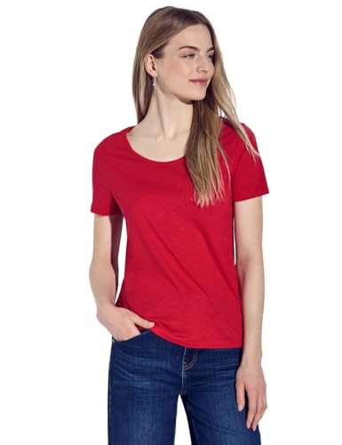 STREET ONE Damen A322897 Basic T-Shirt, Glory red, 42 STREET ONE Damen A322897 Basic T-Shirt, Glory red, 42 von Street One