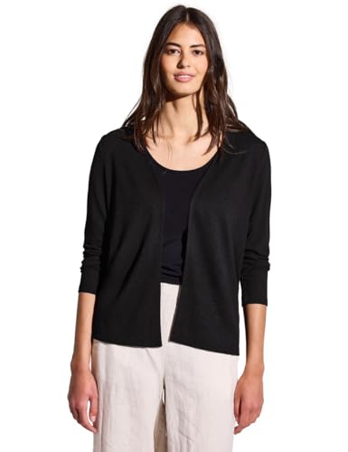 STREET ONE Damen A322908 Strick-Look Jacke, Black, 44 von STREET ONE