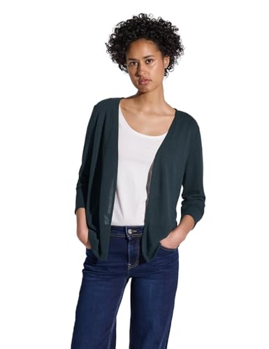 STREET ONE Damen A322908 Strick-Look Jacke, Hunter Green, 38 von STREET ONE