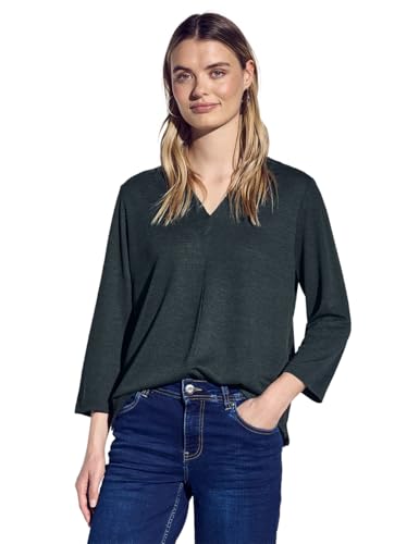 STREET ONE Damen A322911 Leinen-Look Shirt, Hunter Green, 42 STREET ONE Damen A322911 Leinen-Look Shirt, Hunter Green, 42 von Street One