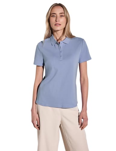 STREET ONE Damen A322942 Poloshirt mit Rippstruktur, Viola Lilac, 42 von Street One