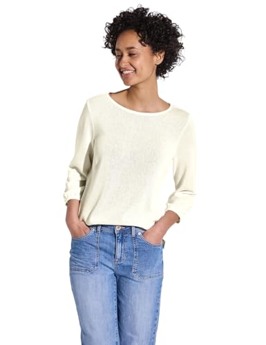 STREET ONE Damen A322946 Strick-Look Shirt, Off White, 40 STREET ONE Damen A322946 Strick-Look Shirt, Off White, 40 von Street One