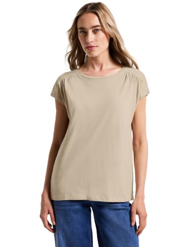 STREET ONE Damen A323042 Shirt mit Raffung, Coastal Beige, 44 STREET ONE Damen A323042 Shirt mit Raffung, Coastal Beige, 44 von Street One