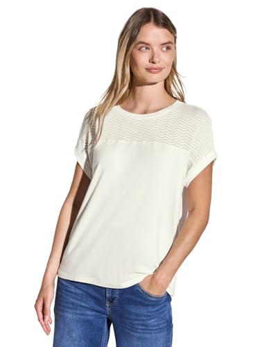 STREET ONE Damen A323137 Shirt mit Lochmusterdetail, Off White, 42 STREET ONE Damen A323137 Shirt mit Lochmusterdetail, Off White, 42 von Street One