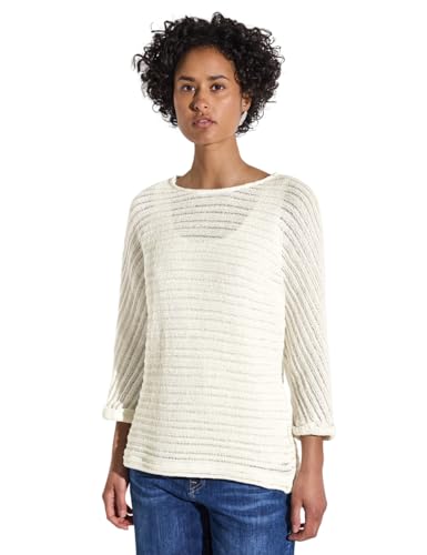 STREET ONE Damen A323140 Strick-Look Shirt, Off White, 38 STREET ONE Damen A323140 Strick-Look Shirt, Off White, 38 von Street One